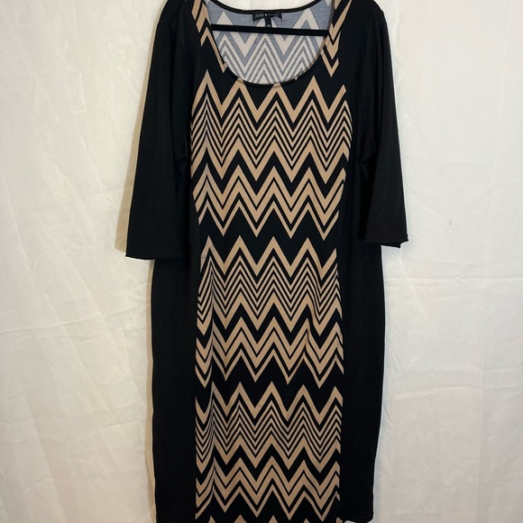 Black and Tan Dress - Picture 1 of 3